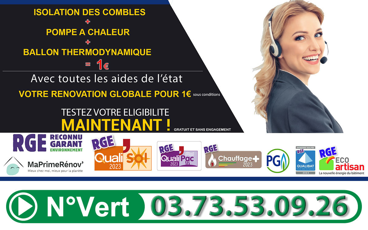 Isolation des combles 1 euro Chemilly Sur Yonne 89250